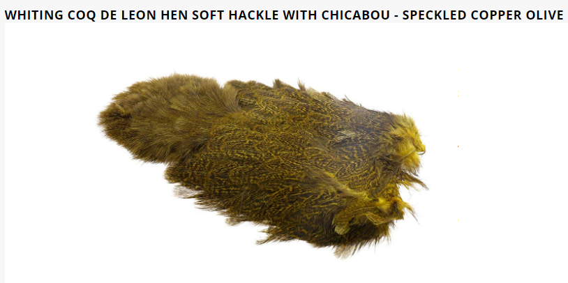 Whiting Coq De Leon Hen Soft Hackle With Chicabou - 3
