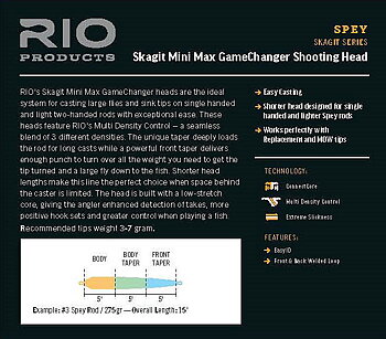 REA RIO Skagit Mini Max GameChanger F/S3/S5