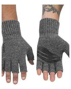Simms Wool Half Finger Glove Steel
