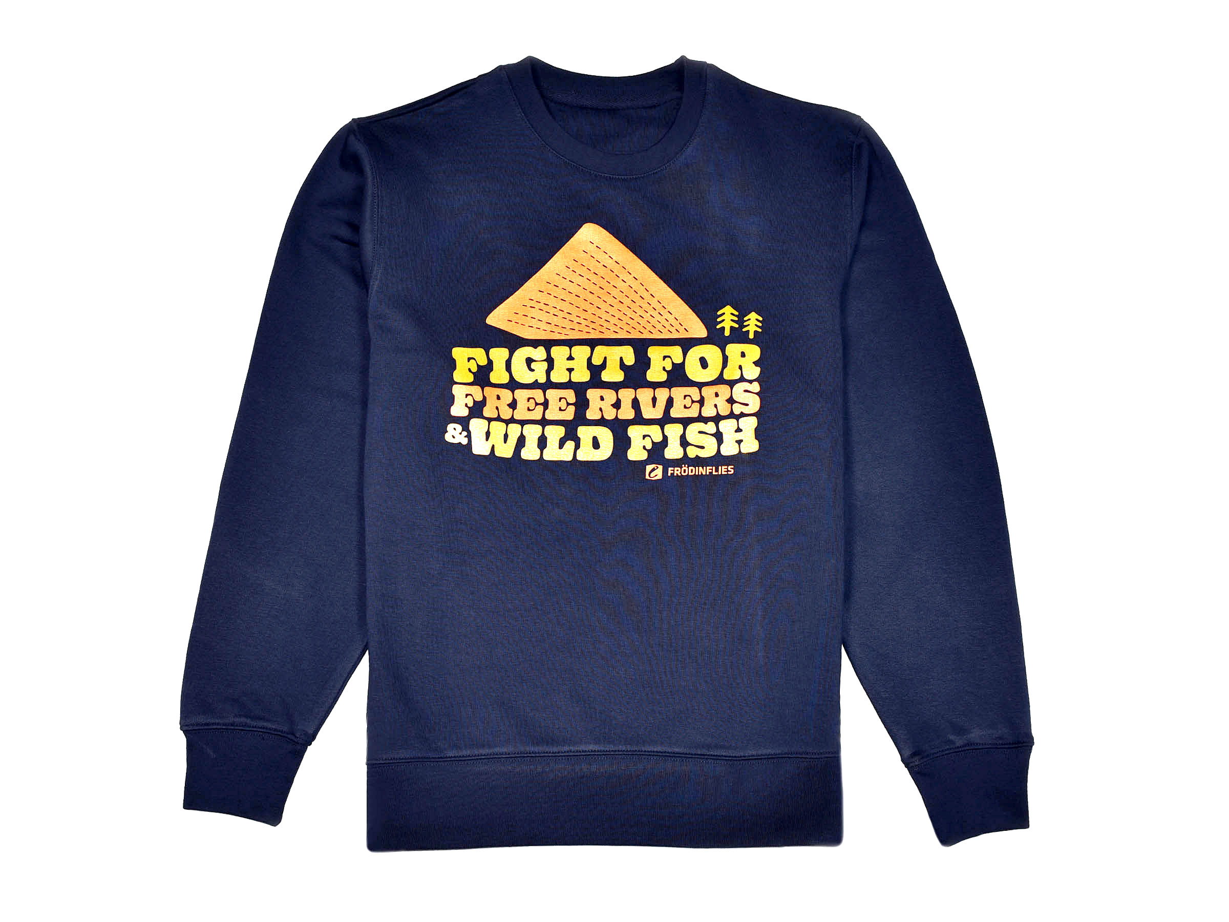 Mikael Frödin ' Free Rivers & Wild Fish Sweatshirt - Navy Blue