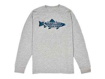 Mikael Frödin ' Free Rivers & Wild Fish Long Sleeve - Heather Grey