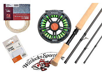 Flugfiskeset Guideline Rivolt 14'#9/10-FAVO -Salar Catch Skjutklump.