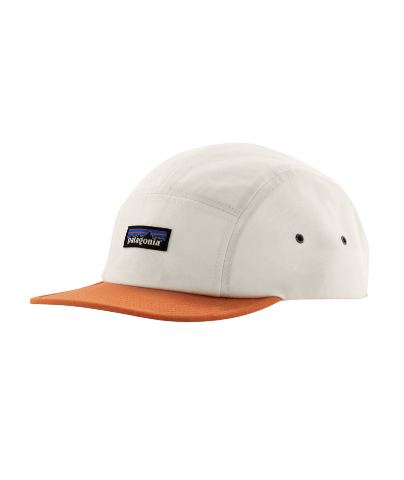Patagonia P-6 Label Maclure Hat - Birch White w/Rock Melon