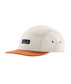 Patagonia P-6 Label Maclure Hat - Birch White w/Rock Melon