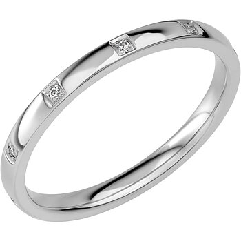 SR2029 - Smal ring i vitguld