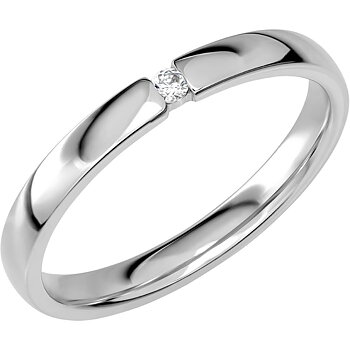 SR2030 - Smal diamantring i vitguld