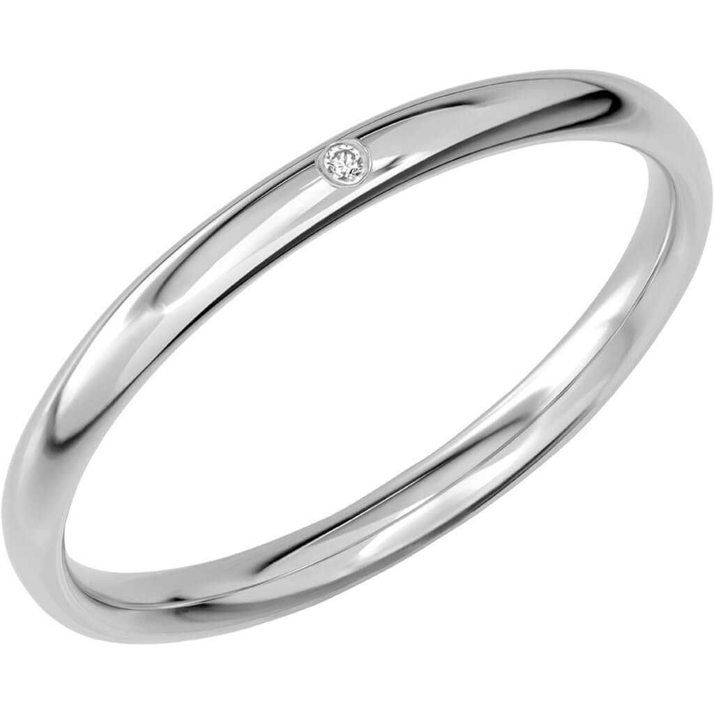 SR2043 - Smal diamantring i vitguld