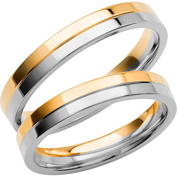 SR3005 - Flerfärgad ring i rödguld & vitguld