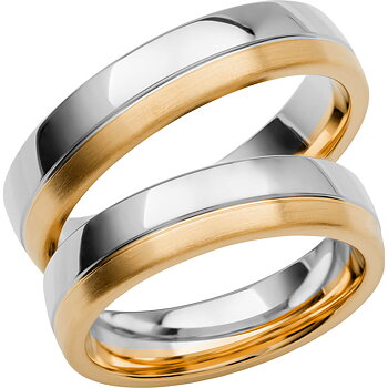 SR3007 - Flerfärgad ring i rödguld & vitguld