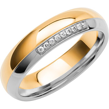 SR4008 - Flerfärgad ring i rödguld & vitguld