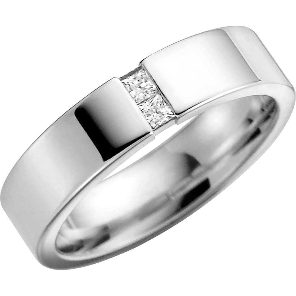 TINDRA - Diamantring i vitguld
