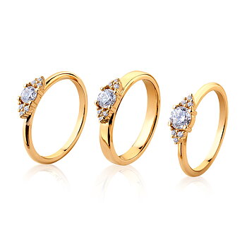 9012-3K Sten: 1×0,30 ct & 6×0,01 ct Fattning: Petronella  mittsten 0,20 ct