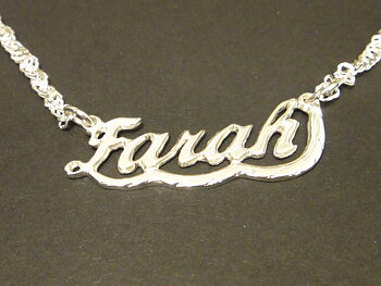 Namn i guld 18k / silver
