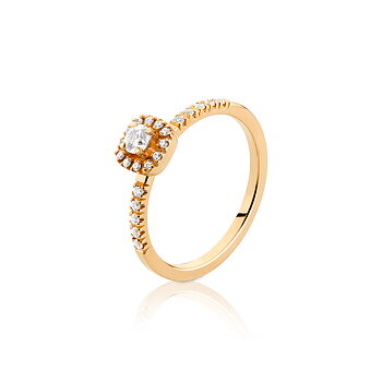 Olympia-1,6K Sten: 1×0,14 ct & 12×0,005 ct & 10×0,0085 ct Fattning: CARM fyrkantig 1  mittsten 0,15 ct