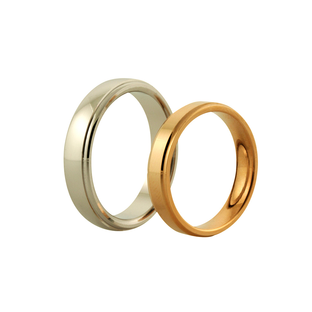 3051-4K - Mönstrad ring i rödguld