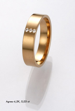 Agnes-4,5K 1,3 Carat : 3*0,01 4,9g  RG