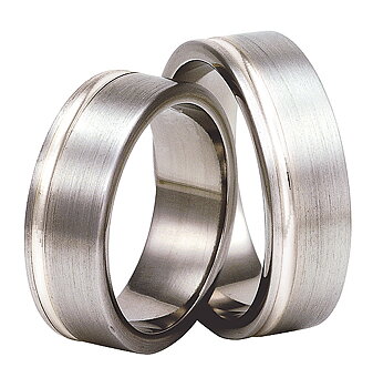 Titanring med Silver TS72-7