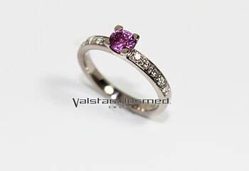 Allians Solitär rosa safir