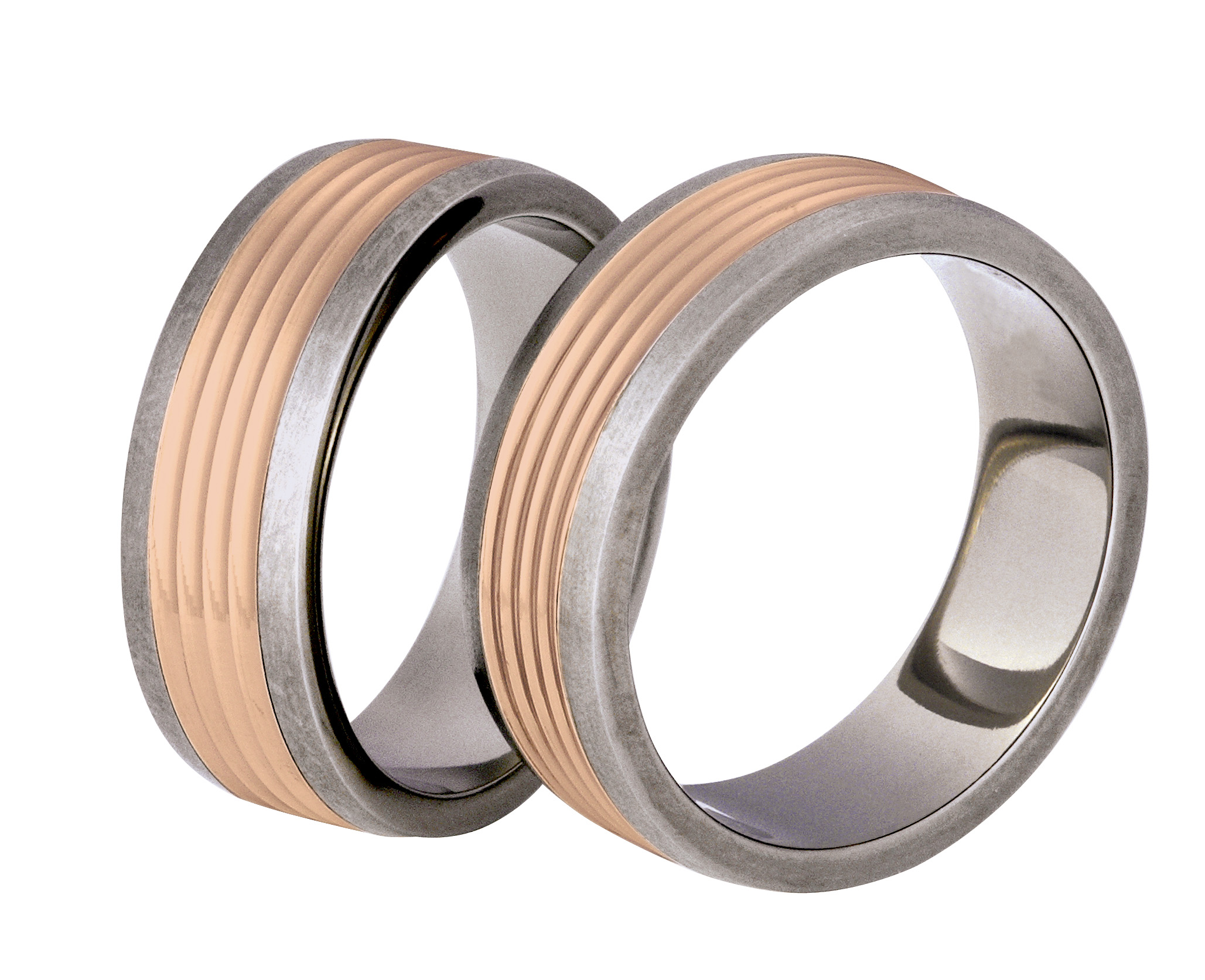 Titanring med Rödguld TRG80-7