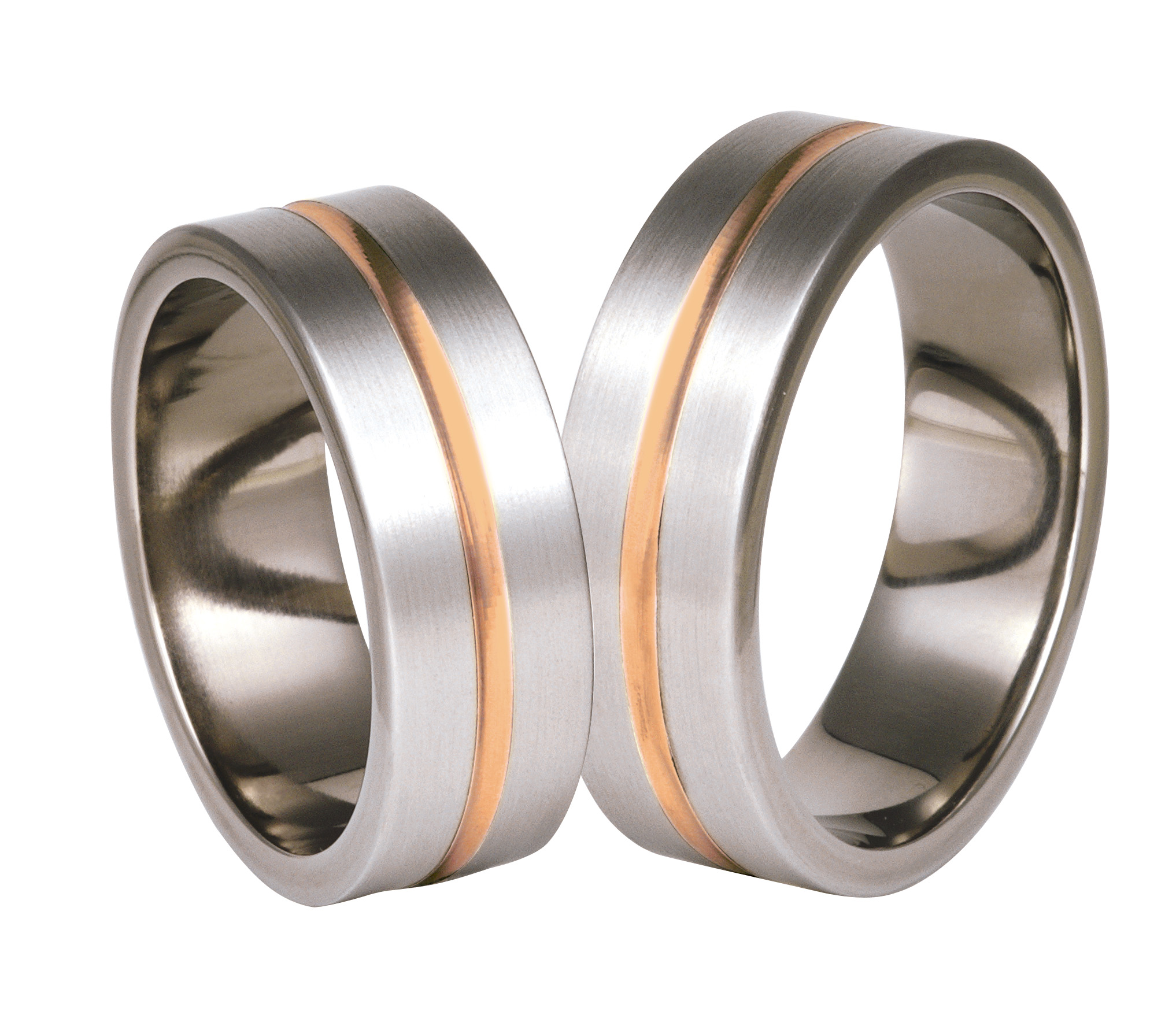 Titanring med Rödguld TRG73-7
