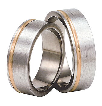 Titanring med Rödguld TRG72-7