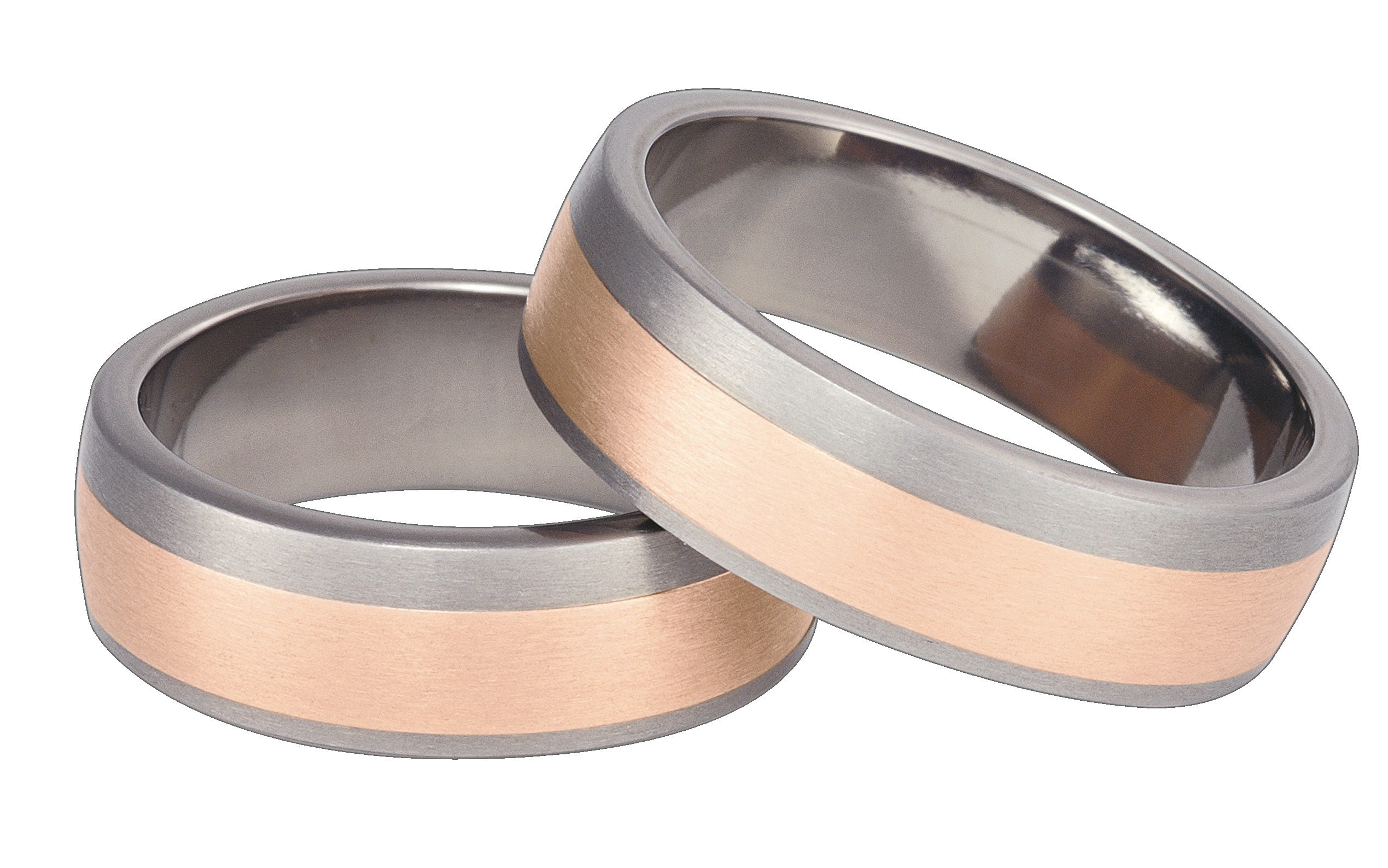 Titanring med Rödguld TRG69-7