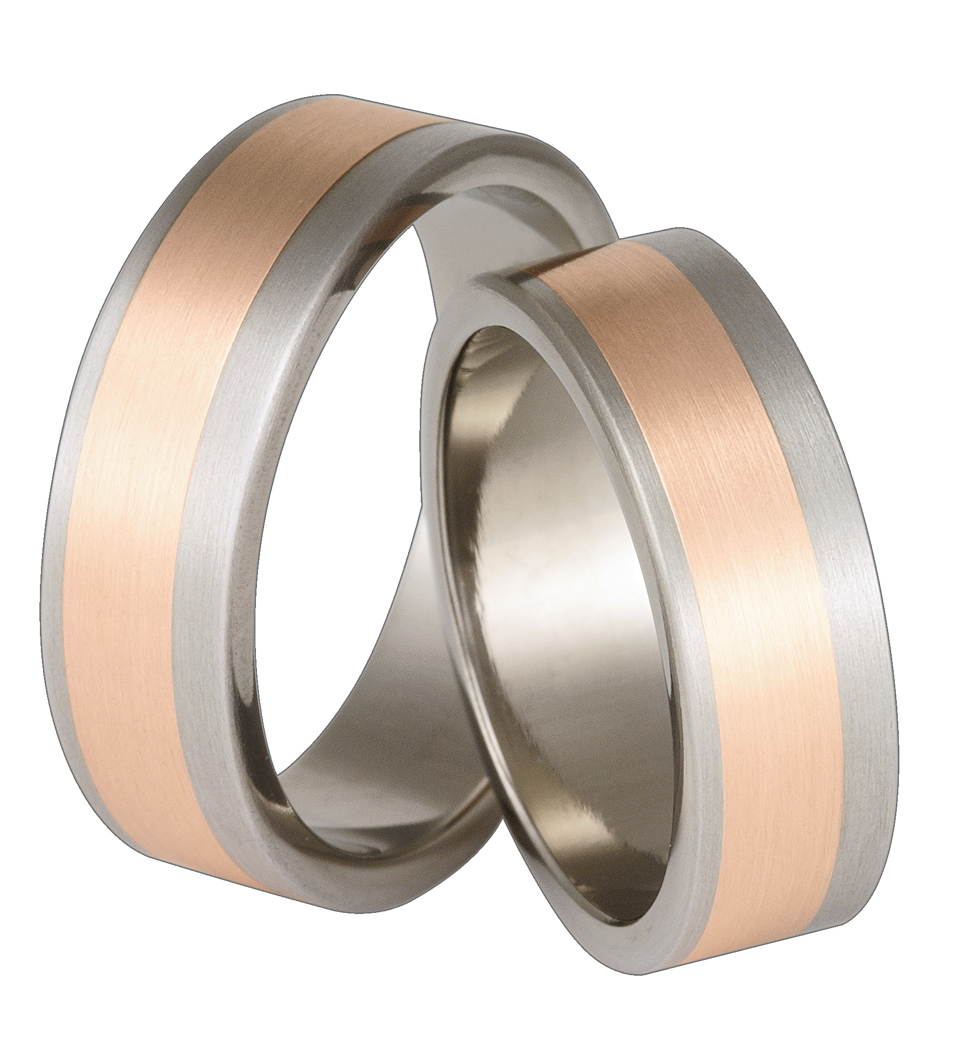 Titanring med Rödguld TRG68-7