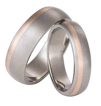 Titanring med Rödguld TRG63-5
