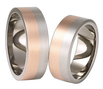 Titanring med Rödguld TRG58-7