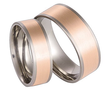 Titanring med Rödguld TRG55-6