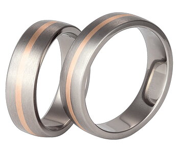 Titanring med Rödguld TRG44-6