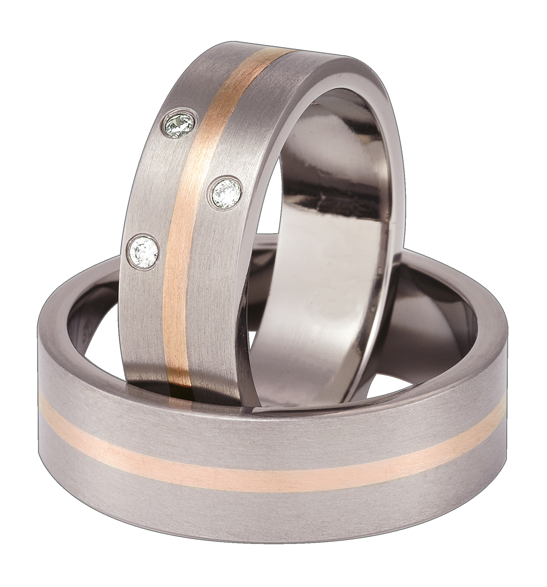 Titanring med Rödguld TRG42-7