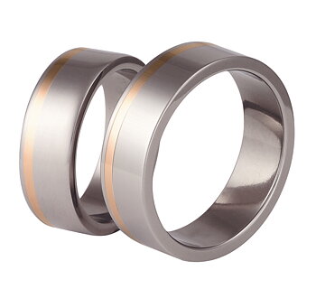 Titanring med Rödguld TRG32-7