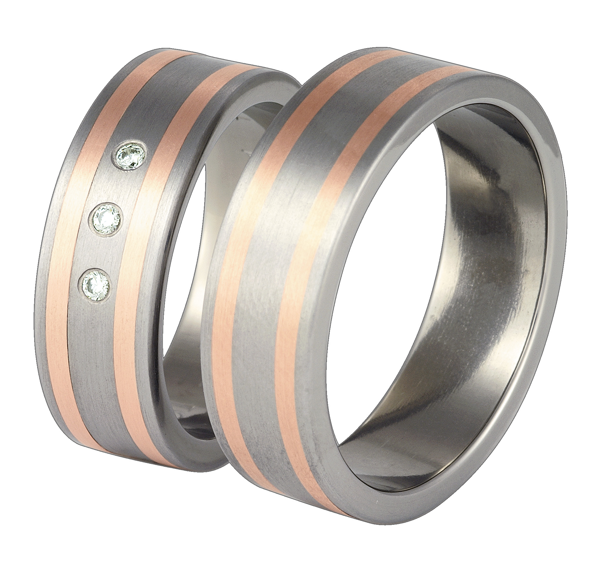 Titanring med Rödguld TRG31-7