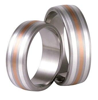 Titanring+Guld+Silver TG89-7