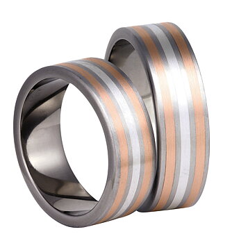 Titanring+Guld+Silver TG88-7