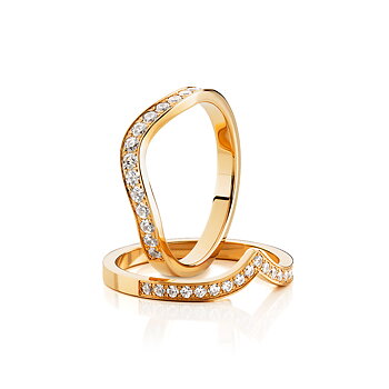 Jackie-2,2R, V-formad Sten: 19×0,01 ct Friform  passande design