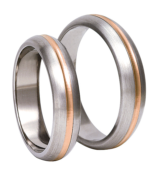 Titanring med Rödguld TRG81-5