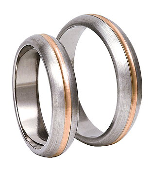 Titanring med Rödguld TRG81-5
