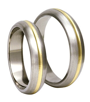 Titanring med Gulguld TG81-5