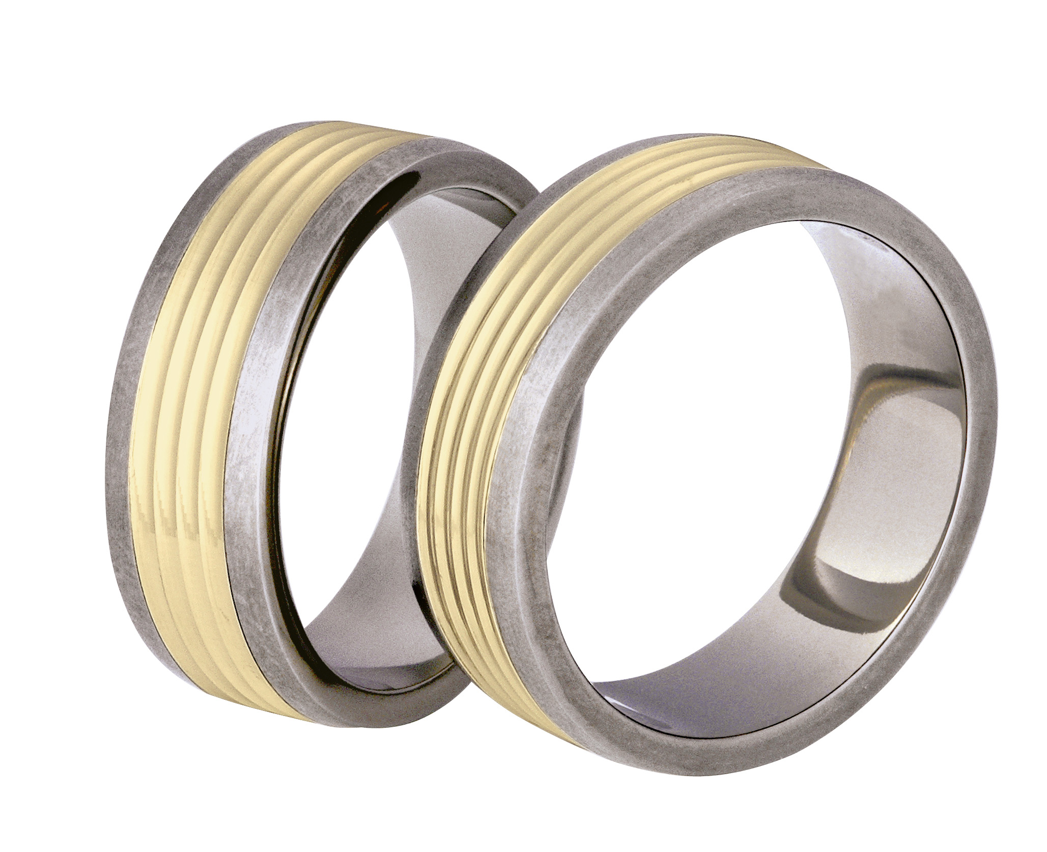 Titanring med Gulguld TG80-7