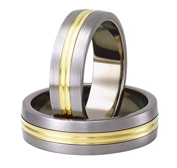 Titanring med Gulguld TG79-6