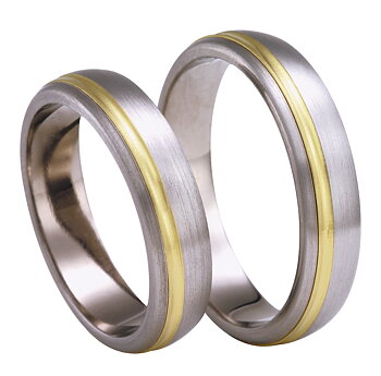 Titanring med Gulguld TG77-5