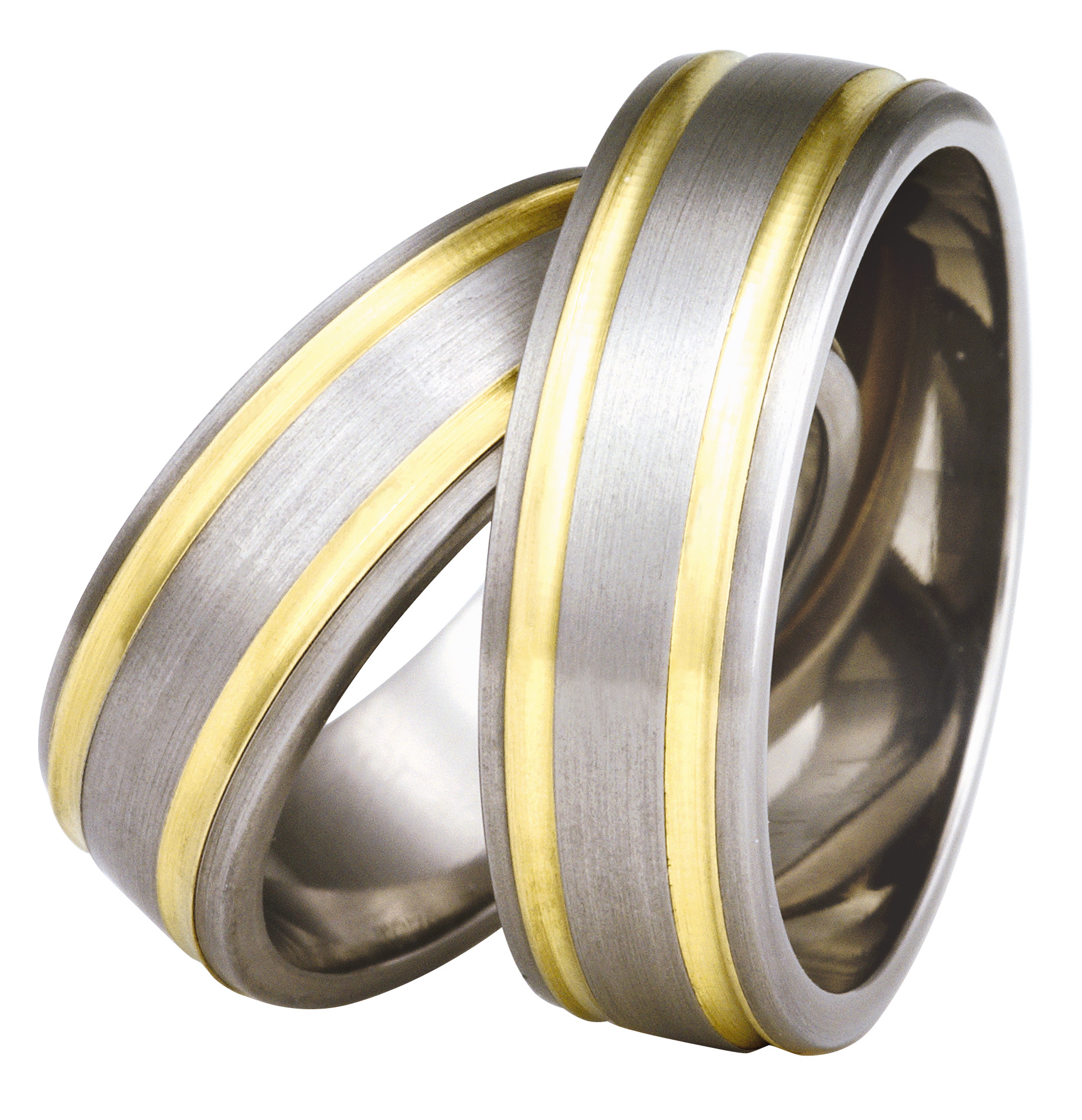 Titanring med Gulguld TG76-7