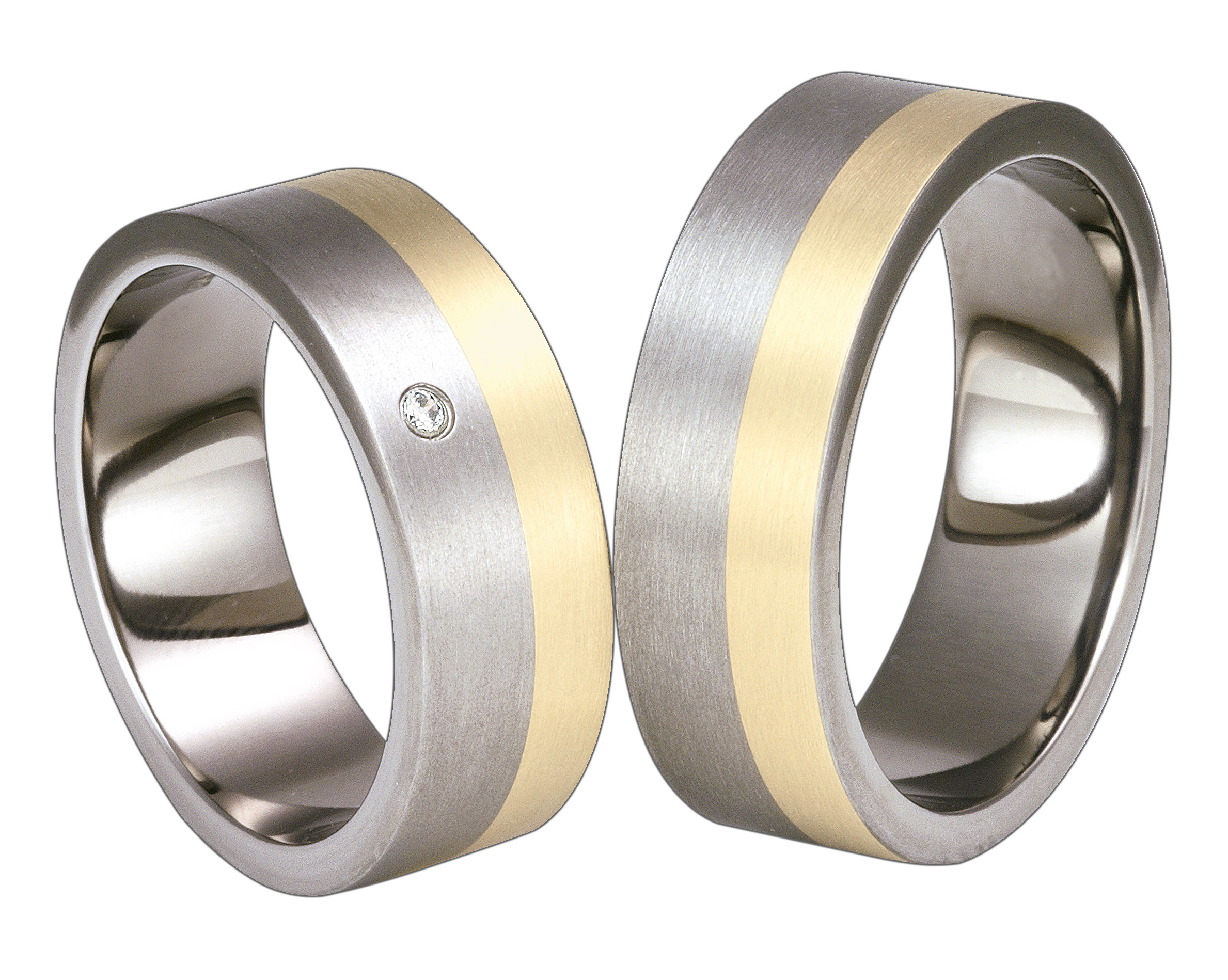 Titanring med Gulguld TG59-7