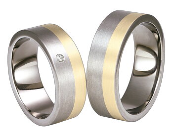Titanring med Gulguld TG59-7