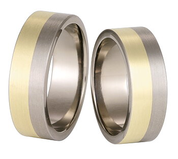 Titanring med Gulguld TG58-7