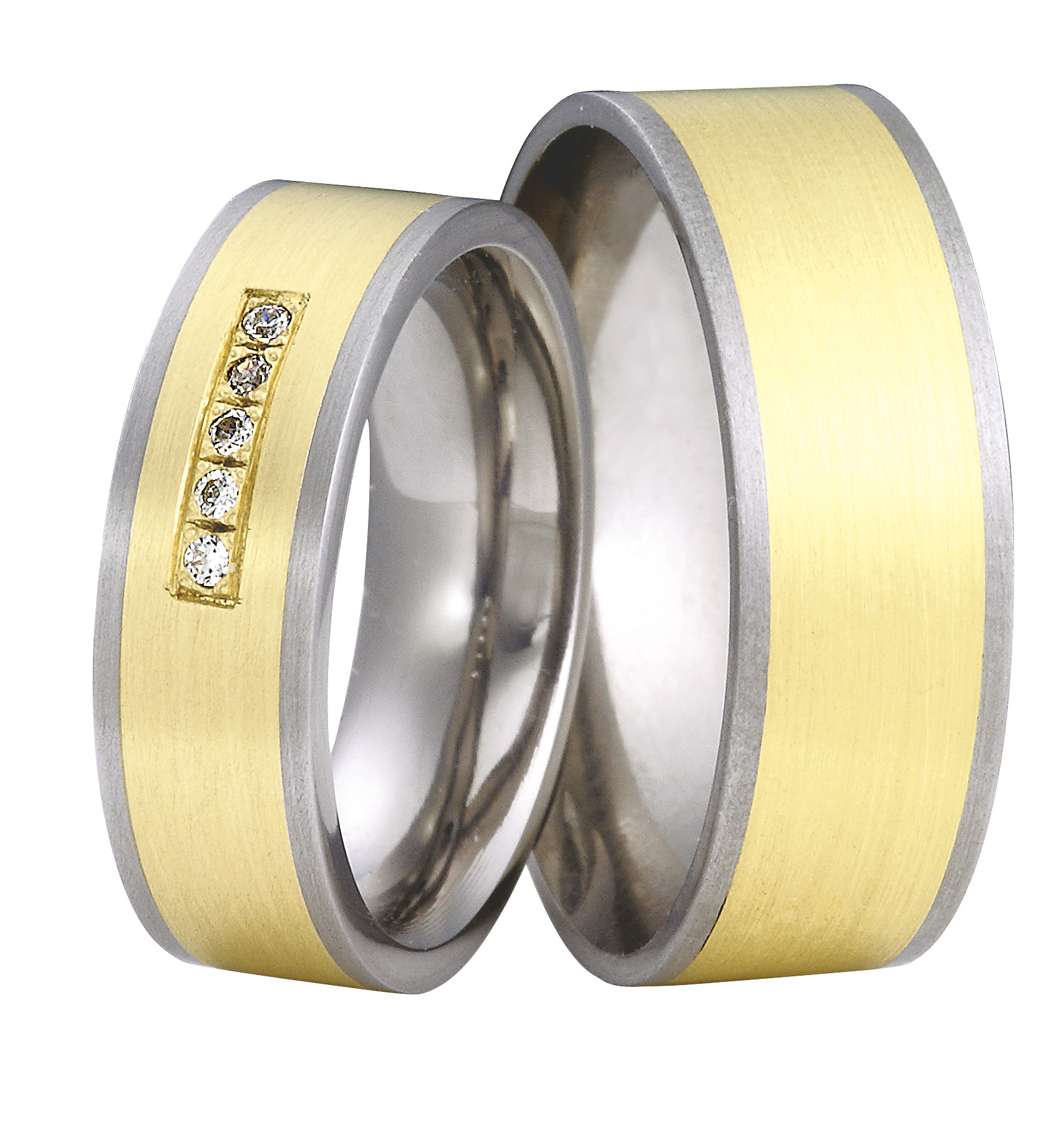 Titanring med Gulguld TG56-8