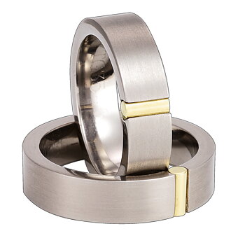Titanring med Gulguld TG35-6