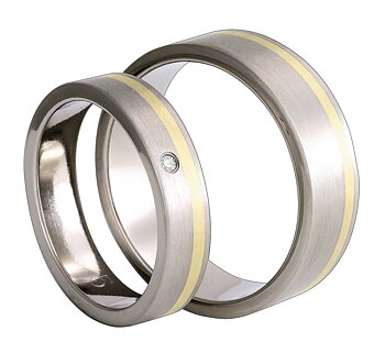 Titanring med Gulguld TG33-5